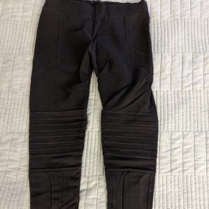 All Saints Black Moto leggings